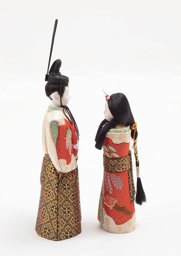 久月　 雛人形　久月作 芹川英子監修 古今立雛 木目込 白木 木目 立雛飾り 正絹刺繍　詳細画像