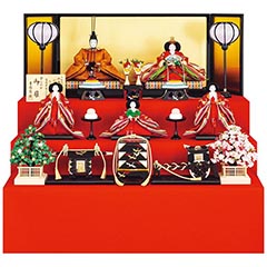 雛人形: 京七番親王七寸官女 五人飾り 小出松寿作 御雛 【512D60332】