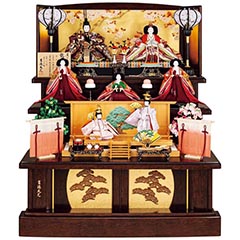 雛人形: 京七番親王 七寸官女 七人飾り 能楽鶴亀雛 【152D60332】