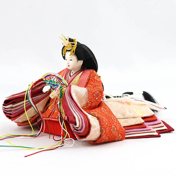 雛人形 柴田家千代 柴田家千代作 葵 金らん ベージュ/赤 柳親王 裾短衣裳着 黒塗り桜柄 円形飾り台 平飾り 詳細画像 柴田家千代 雛人形 柴田家千代作 葵 金らん ベージュ/赤 柳親王 裾短衣裳着 黒塗り桜柄 円形飾り台 平飾り 詳細画像