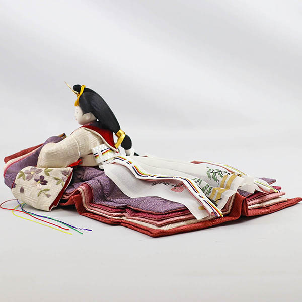 雛人形 柴田家千代 柴田家千代作 葵 算崩地紋 刺繍桜ちらし 白紫 柳親王 裾長衣装着 白色七宝文様屏風 桐製収納飾り 詳細画像 柴田家千代 雛人形 柴田家千代作 葵 算崩地紋 刺繍桜ちらし 白紫 柳親王 裾長衣装着 白色七宝文様屏風 桐製収納飾り 詳細画像