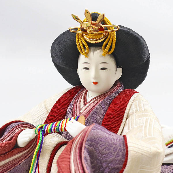 雛人形 柴田家千代 柴田家千代作 葵 算崩地紋 刺繍桜ちらし 白紫 柳親王 裾長衣装着 白色七宝文様屏風 桐製収納飾り 詳細画像 柴田家千代 雛人形 柴田家千代作 葵 算崩地紋 刺繍桜ちらし 白紫 柳親王 裾長衣装着 白色七宝文様屏風 桐製収納飾り 詳細画像