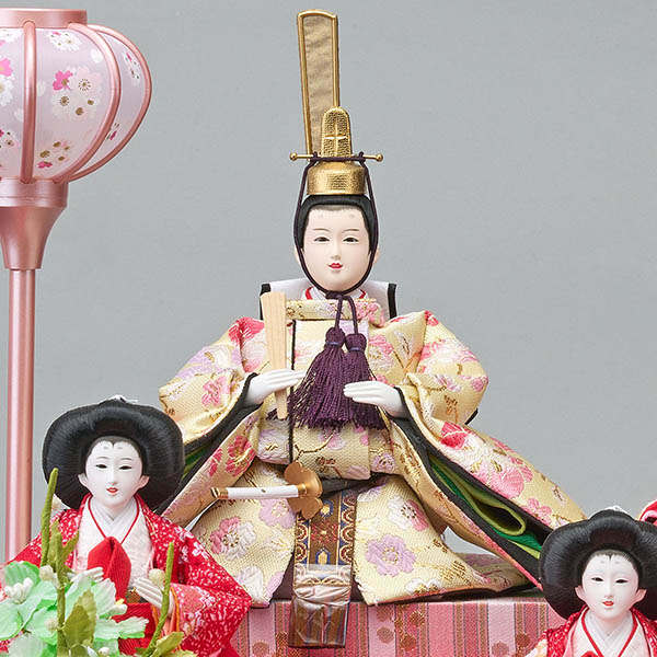 雛人形 藤翁 結芽 小三五親王 官女 五人飾り 白木 木目 栓欅 六角 アクリルケース 詳細画像 藤翁 雛人形 結芽 小三五親王 官女 五人飾り 白木 木目 栓欅 六角 アクリルケース 詳細画像