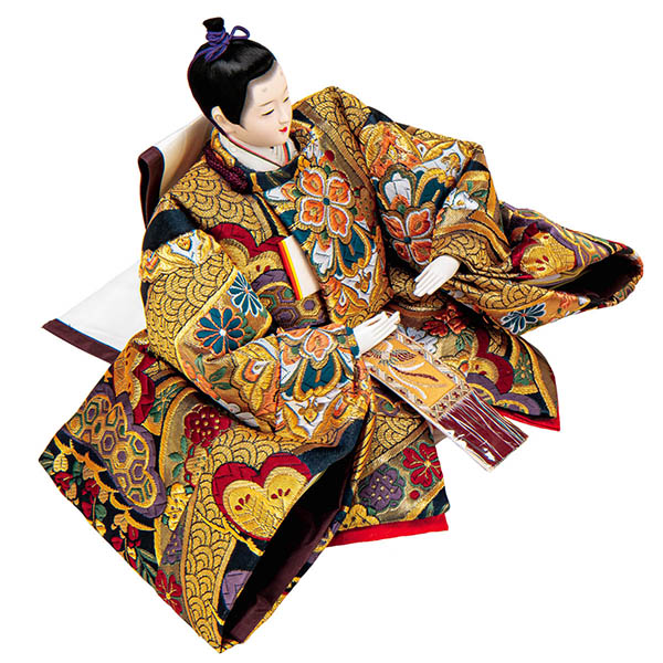 平安豊久　 雛人形　平安豊久作 やまと 十番親王 ケヤキボカシ塗り屏風 高床飾り台 親王飾り　詳細画像