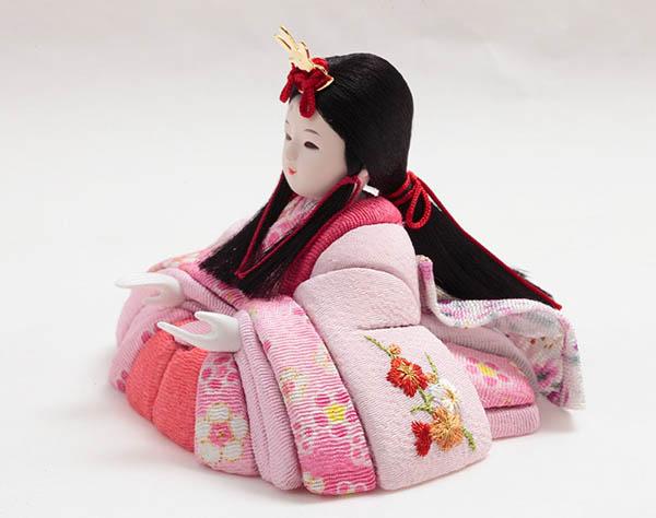久月　 雛人形　久月作 ほのか 木目込み 新井久夫 小春雛 親王飾り 刺繍　詳細画像