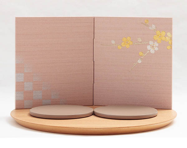 久月　 雛人形　久月作 ほのか 木目込み 新井久夫 小春雛 親王飾り 刺繍　詳細画像