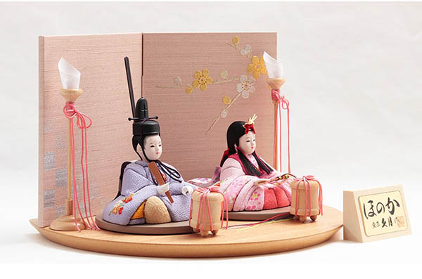 久月　 雛人形　久月作 ほのか 木目込み 新井久夫 小春雛 親王飾り 刺繍　詳細画像