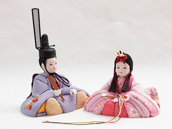 久月　 雛人形　久月作 ほのか 木目込み 新井久夫 小春雛 親王飾り 刺繍　詳細画像