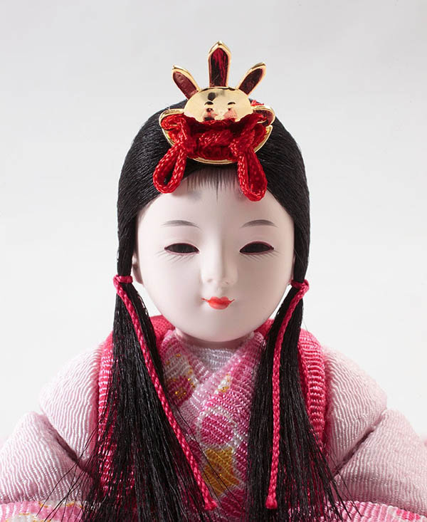 久月　 雛人形　久月作 ほのか 木目込み 新井久夫 小春雛 親王飾り 刺繍　詳細画像