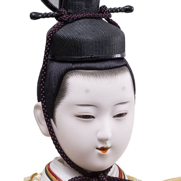 吉徳　 雛人形　小出松寿作 京六番親王 七寸 十五人揃い 御雛 緋毛氈　詳細画像