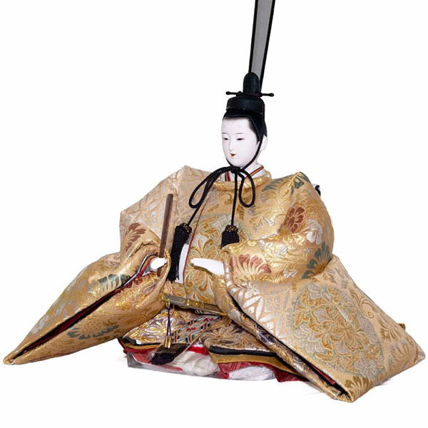 吉徳　 雛人形　小出松寿作 京六番親王 七寸 十五人揃い 御雛 緋毛氈　詳細画像