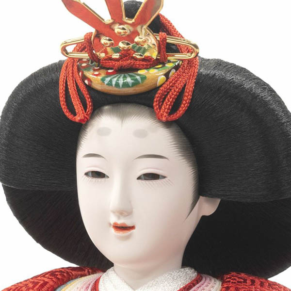 吉徳　 雛人形　小三五親王 白木調 木目 収納箱飾り 花ひいな　詳細画像