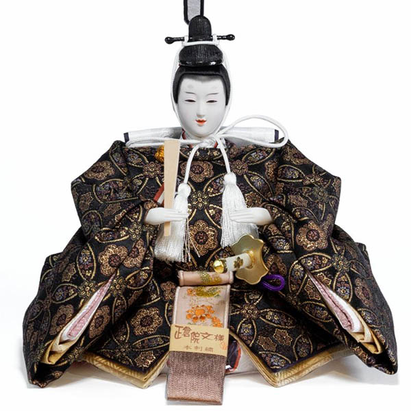 吉徳　 雛人形　小三五親王 白木調 木目 収納箱飾り 花ひいな　詳細画像