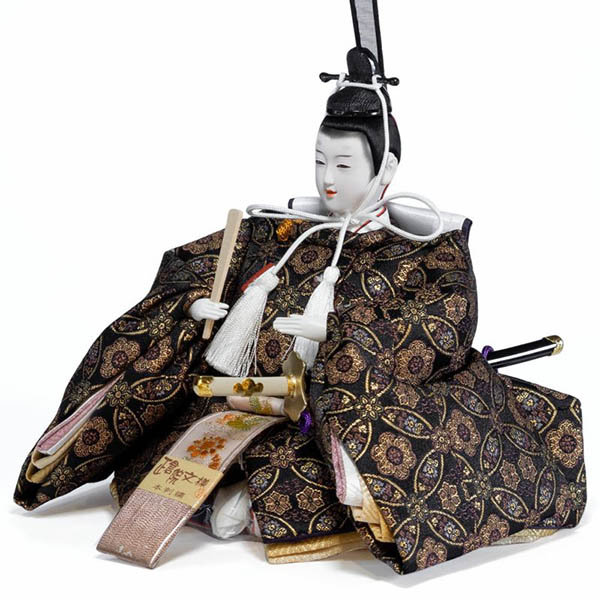 吉徳　 雛人形　小三五親王 白木調 木目 収納箱飾り 花ひいな　詳細画像