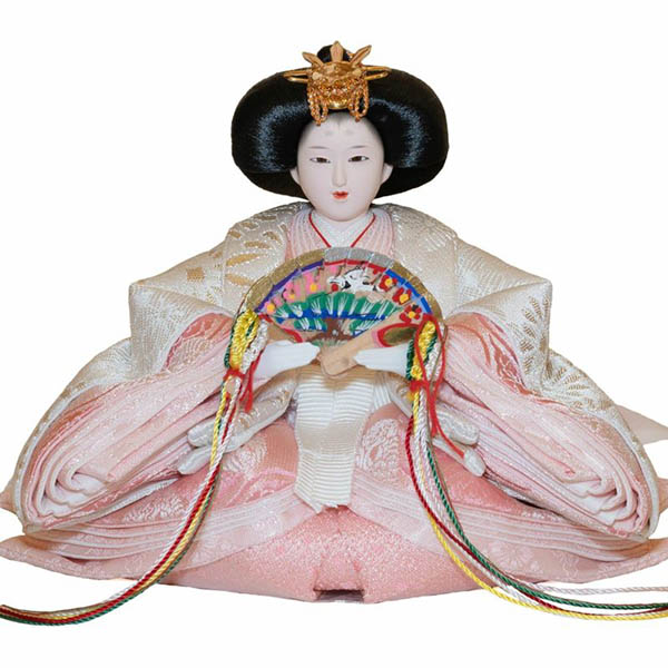 吉徳　 雛人形　柳親王 白木調 木目 収納箱飾り 花こばこ　詳細画像