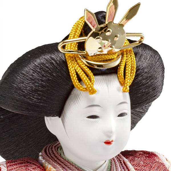吉徳　 雛人形　柴田家千代作 かすみ桜刺繍 柳親王 御雛　詳細画像