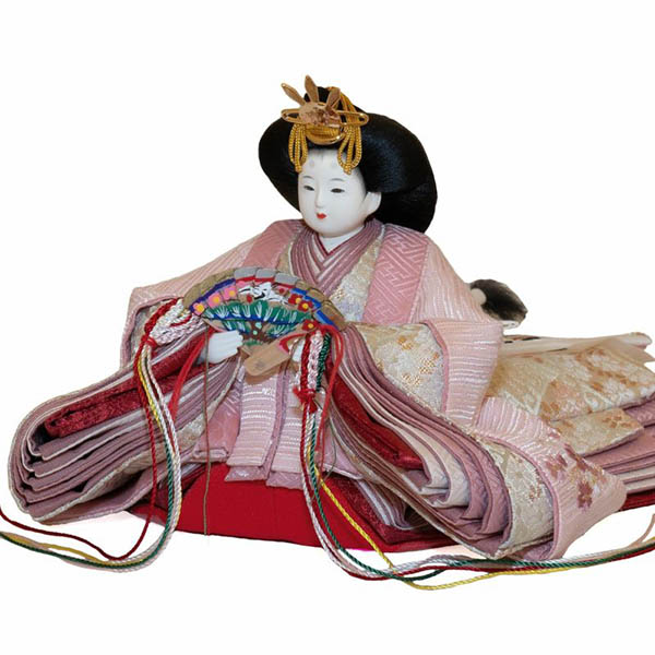 吉徳　 雛人形　柴田家千代作 かすみ桜刺繍 柳親王 御雛　詳細画像