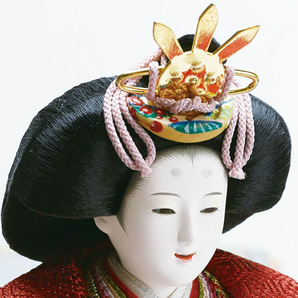 吉徳　 雛人形　秋葉聡作 芥子親王 白木調 木目 収納箱飾り　詳細画像