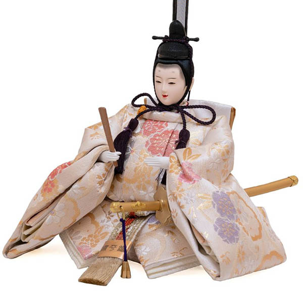 吉徳　 雛人形　秋葉聡作 芥子親王 白木調 木目 収納箱飾り　詳細画像