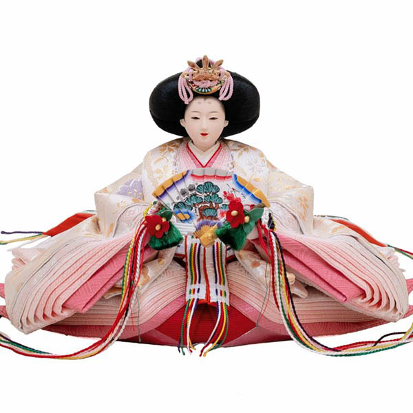 吉徳　 雛人形　秋葉聡作 芥子親王 白木調 木目 収納箱飾り　詳細画像