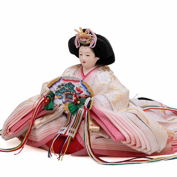 吉徳　 雛人形　秋葉聡作 芥子親王 白木調 木目 収納箱飾り　詳細画像