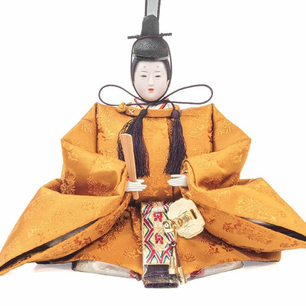 吉徳　 雛人形　大橋弌峰作 正絹 黄櫨染 京十番親王 京雛　詳細画像