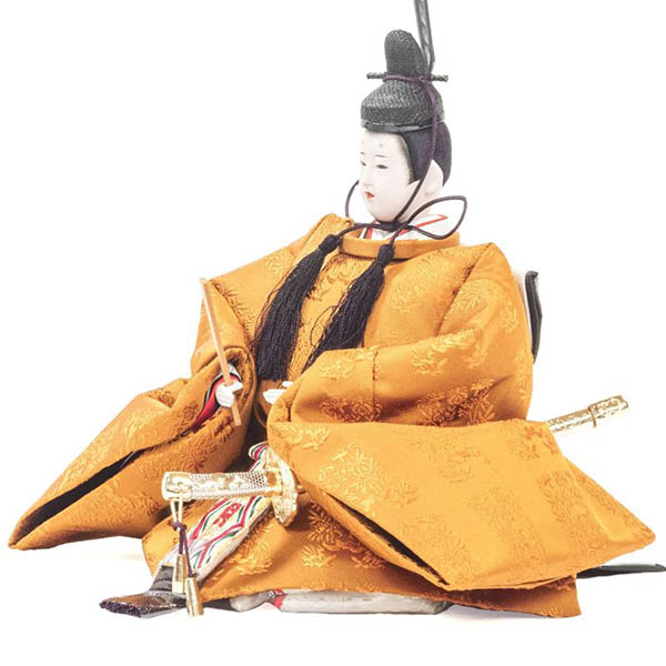 吉徳　 雛人形　大橋弌峰作 正絹 黄櫨染 京十番親王 京雛　詳細画像