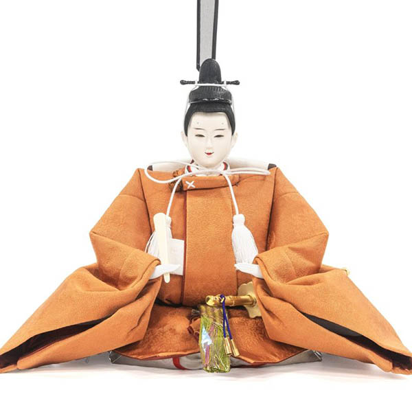 吉徳　 雛人形　大久保寿峰作 正絹 黄櫨染 京十番親王 京雛　詳細画像