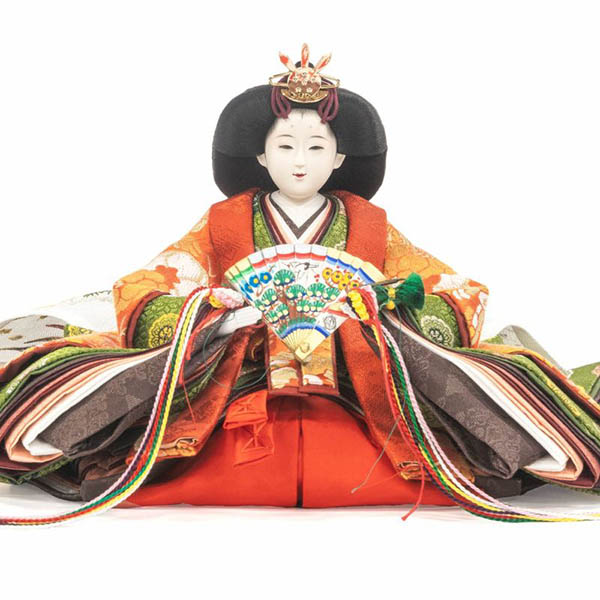 吉徳　 雛人形　大久保寿峰作 正絹 黄櫨染 京十番親王 京雛　詳細画像