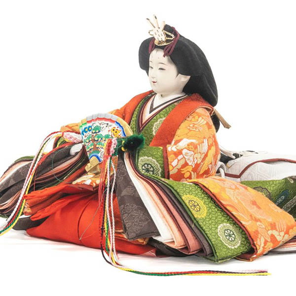 吉徳　 雛人形　大久保寿峰作 正絹 黄櫨染 京十番親王 京雛　詳細画像