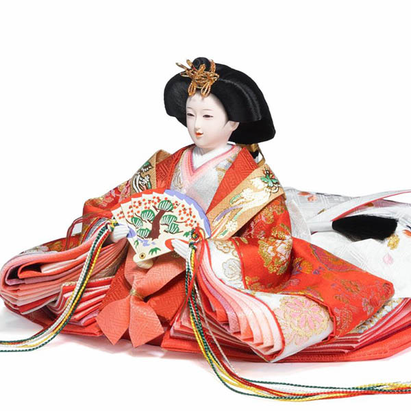 吉徳　 雛人形　三五親王 小芥子官女 五人飾り 花ひいな　詳細画像