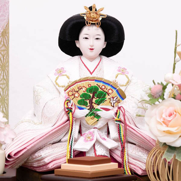 吉徳　 雛人形　木目 アクリルケース入り 小三五 親王飾り　詳細画像