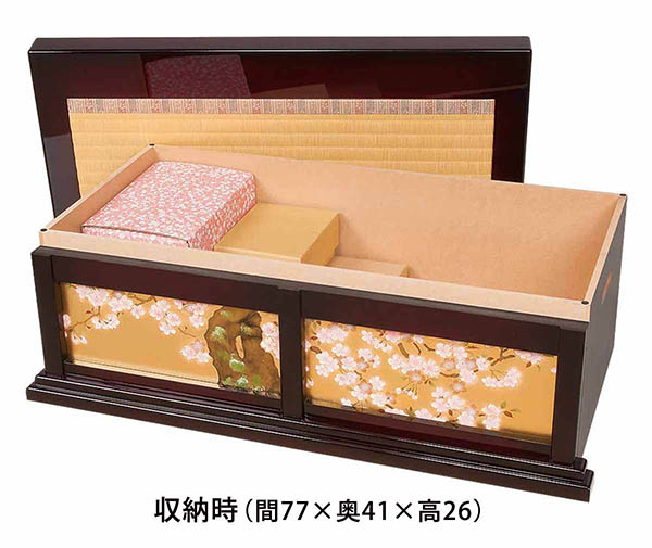 雛人形 平安豊久 平安豊久作 ひらり 大三五親王 金箔桜華 収納飾り 詳細画像 平安豊久 雛人形 平安豊久作 ひらり 大三五親王 金箔桜華 収納飾り 詳細画像