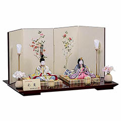雛人形: 柿沼東光作 彩麗 親王飾り 木目込み飾り
