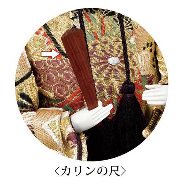 平安豊久　 雛人形　宝雲 小三五親王 西陣織帯地衣裳 六角 アクリルケース飾り　詳細画像