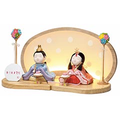 雛人形: 親王飾 15号 こはる LED照明付