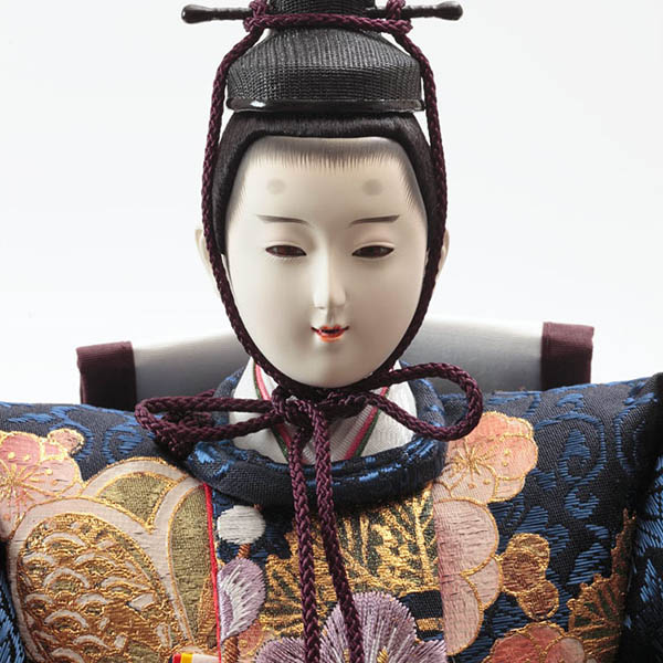 久月　 雛人形　久月 御園雛 衣裳着 木製五人飾り 金彩刺繍 十番親王 三五官女　詳細画像