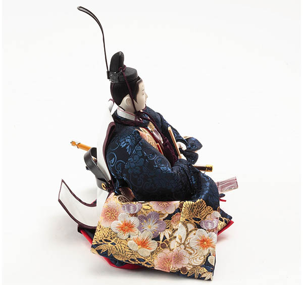 久月　 雛人形　久月 御園雛 衣裳着 木製五人飾り 金彩刺繍 十番親王 三五官女　詳細画像