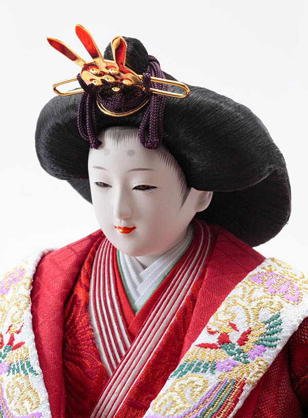 久月　 雛人形　久月作 平安三賢女 歌人付 雛の詩 省スペース 七人 四段飾り 簡単組み立て 駿河古典蒔絵　詳細画像