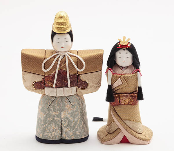 久月　 雛人形　村岡茂作 立雛 こまち 木目込 立親王 収納飾り 久月監製　詳細画像