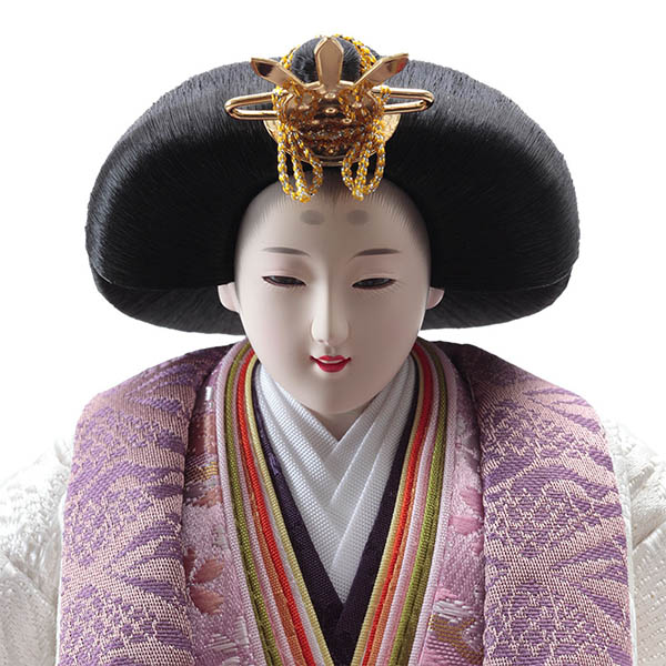 久月　 雛人形　衣裳着 金彩刺繍 立ち雛飾り 三五立親王 立ち姿　詳細画像