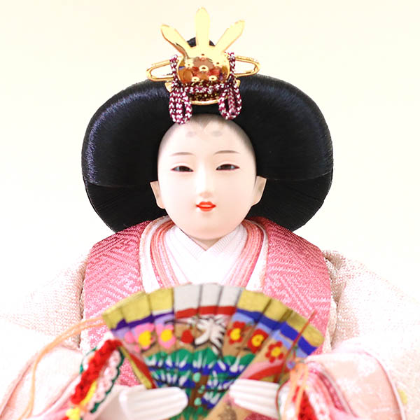 久月　 雛人形　久月 衣裳着 親王飾り 白木 木目 刺繍 芥子親王　詳細画像