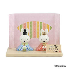 雛人形: miffy  ミッフィー 磁器 ひな人形 うさこ 親王飾り