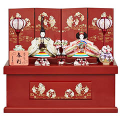 雛人形: 芥子親王 収納箱飾り 花ひいな 春彩 【473S50352】