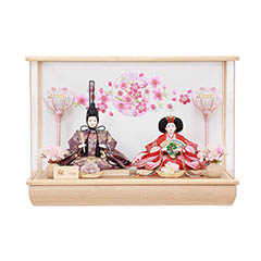絃 ito 小三五親王 白木 木目 刺繍桜 アクリルケース飾り