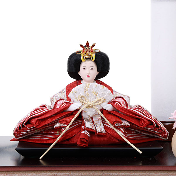 フジキ　 雛人形　優香作 衣裳着 京十四番親王 花梨 アクリルケース飾り　詳細画像