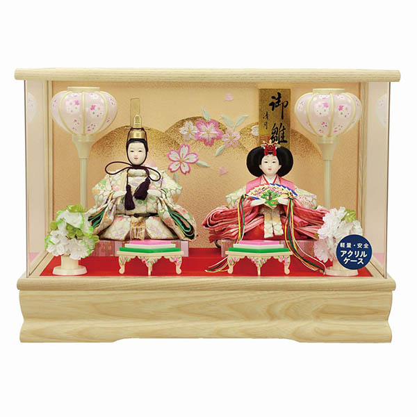 衣裳着 小芥子親王 白木 木目 アクリルケース飾り
