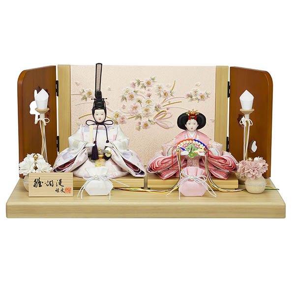 雅泉作 衣裳着 芥子親王 三曲塗桐桜刺繍 平飾り