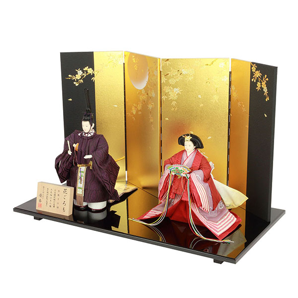 雛人形 フジキ 優香作 衣裳着 正絹 京十番親王 立ち雛 四曲月と夢桜屏風 平飾り 詳細画像 フジキ 雛人形 優香作 衣裳着 正絹 京十番親王 立ち雛 四曲月と夢桜屏風 平飾り 詳細画像