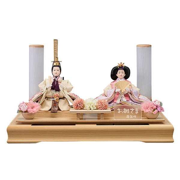 雛人形 藤翁 まひろ 小三五親王飾り 白木 木目 桧 格子 アクリルケース 詳細画像 藤翁 雛人形 まひろ 小三五親王飾り 白木 木目 桧 格子 アクリルケース 詳細画像